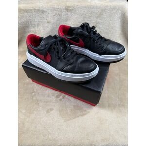 Nike Air Jordan Low Platform Black Red Leather Sneakers Shoes Womens Size 9.5‎